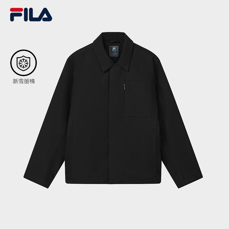 王阳同款FILA斐乐男棉服2026春新款简约商务休闲夹克宽松保暖外套