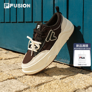 厚底帆布鞋 子 FILA 斐乐潮牌女鞋 情侣板鞋 男鞋 新款 FUSION 2026夏季