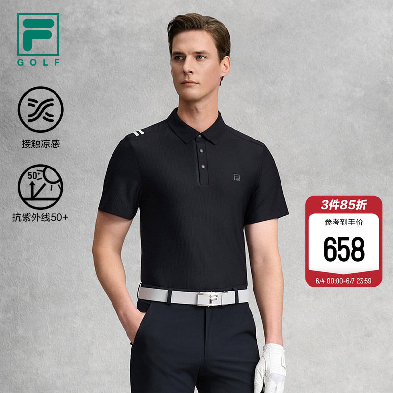 FILA 斐乐官方男子短袖POLO衫2026春新款高尔夫运动凉感防晒上衣