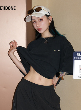 FILA x WE11DONE斐乐情侣针织短袖男2026夏新款时尚百搭休闲T恤女