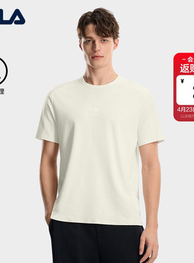FILA MILANO斐乐男子针织短袖衫2026春季新款百搭休闲宽松圆领T恤