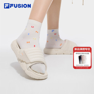 FILA FUSION 斐乐潮牌运动拖鞋女鞋面包鞋2026夏季新款户外男鞋子