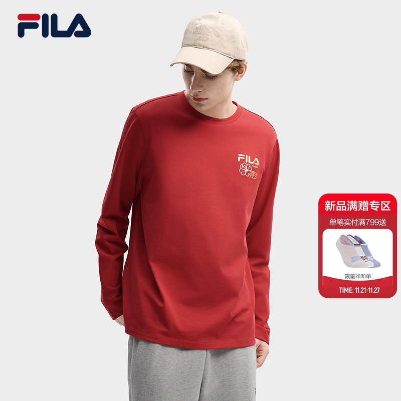 FILA斐乐情侣休闲长袖T
