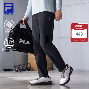 斐乐官方男士 健身运动基础直筒裤 针织长裤 新款 子 2025秋季 FILA