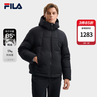 FILA 斐乐官方男士羽绒服2025冬季新款时尚商务保暖舒适连帽外套