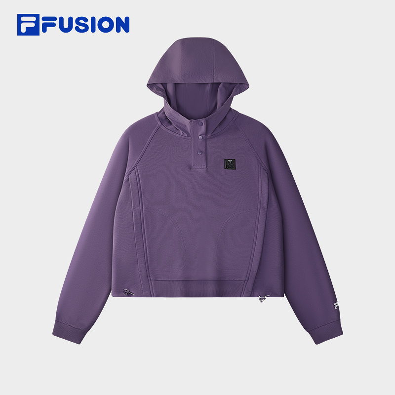 FILAFUSION斐乐女针织连帽上衣