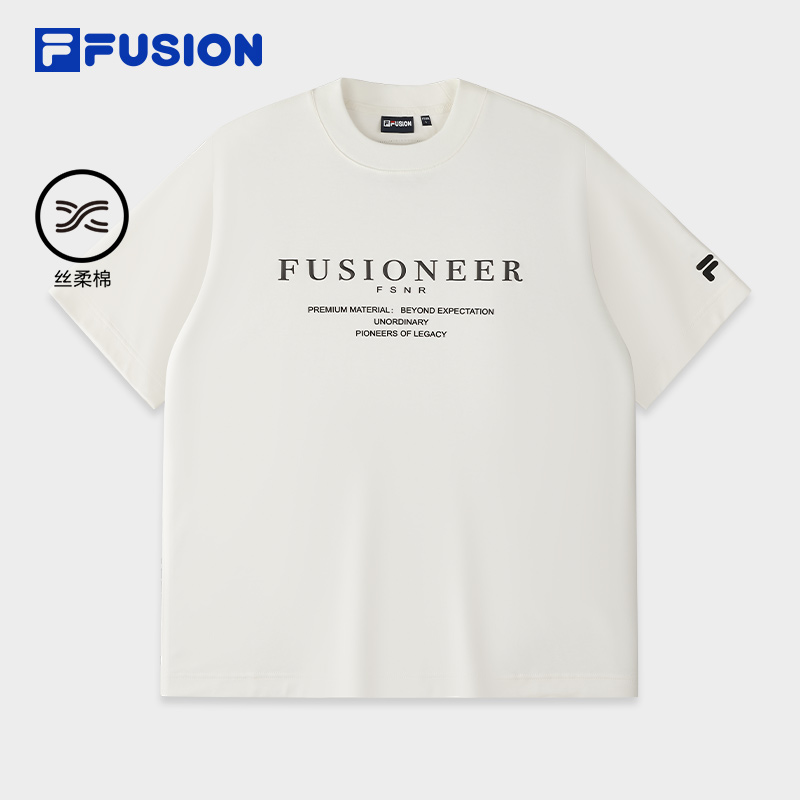 FILA FUSION斐乐男士针织短袖衫2025夏季新款时尚休闲