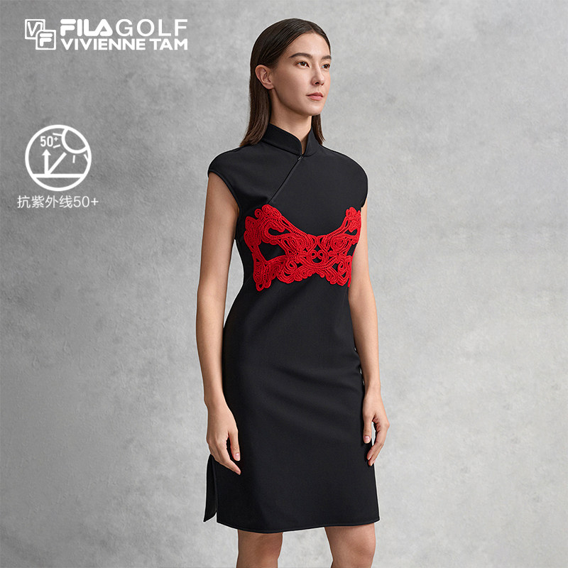 FILA斐乐高尔夫VIVIENNE TAM新年联名新中式女蕾丝无