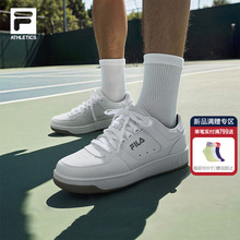 FILA 斐乐官方男鞋圆盾板鞋网球生活秋季新款鞋透气运动鞋休闲鞋