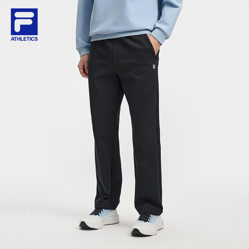 FILA 斐乐官方男士针织长裤2026春季新款健身运动舒适宽松直筒裤,运动服/休闲服装,运动长裤,淘宝优惠券,粉丝福利购,淘宝优惠卷