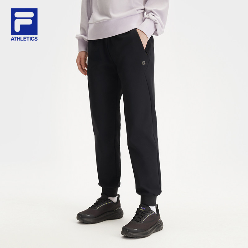 FILA 斐乐官方女士针织长裤2024冬季新款健身运动加绒基础收口裤,运动服/休闲服装,运动长裤,淘宝优惠券,粉丝福利购,淘宝优惠卷