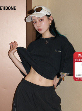 FILA x WE11DONE斐乐情侣针织短袖男2026夏新款时尚百搭休闲T恤女