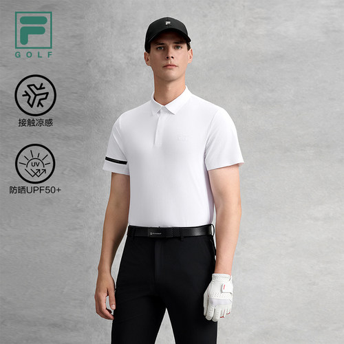 斐乐高尔夫针织短袖POLO