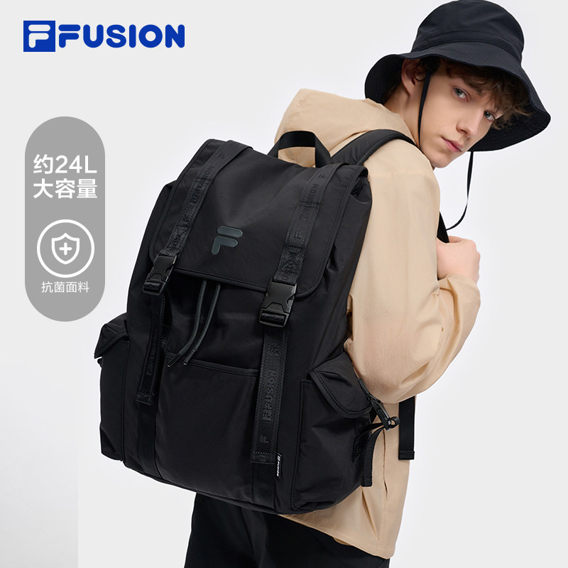 FILA FUSION斐乐书包男生双肩包大容量礼物通勤旅行包电脑包背包