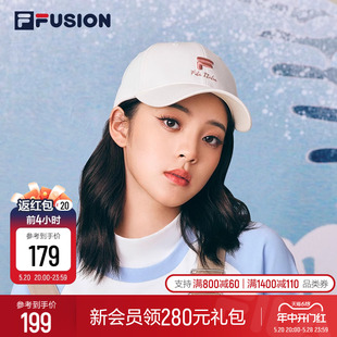 FILA 鸭舌帽情侣棒球帽遮阳帽帽子男 FUSION斐乐潮牌运动帽女夏季