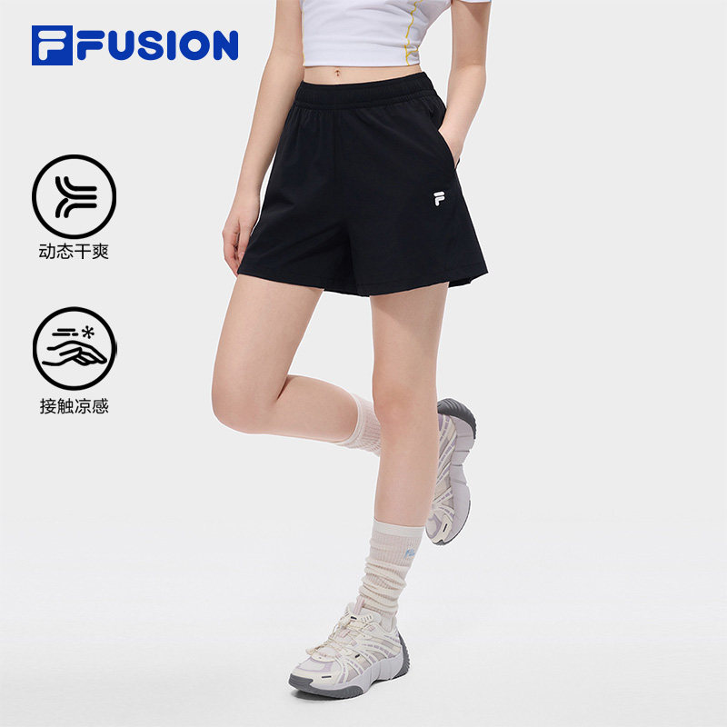 FILA FUSION斐乐潮牌梭织短裤女2026夏季新款休闲凉感