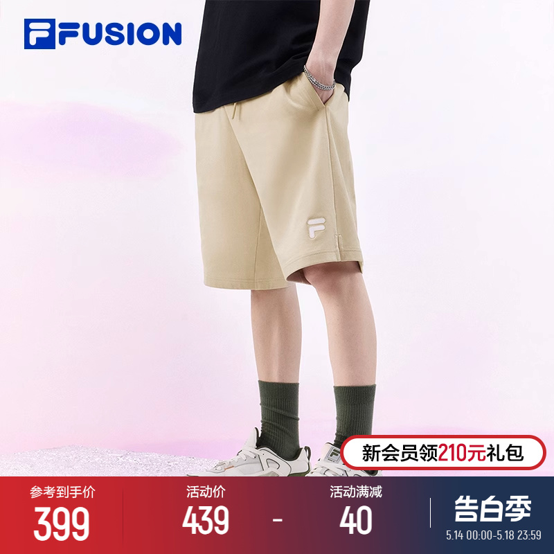 FILA FUSION斐乐潮牌情侣运动短裤男2024夏季新款休闲五分裤女裤