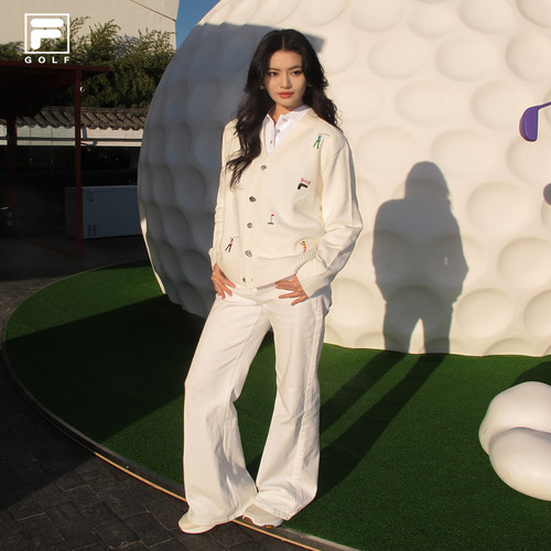 FILA斐乐情侣款编织高尔夫毛衣