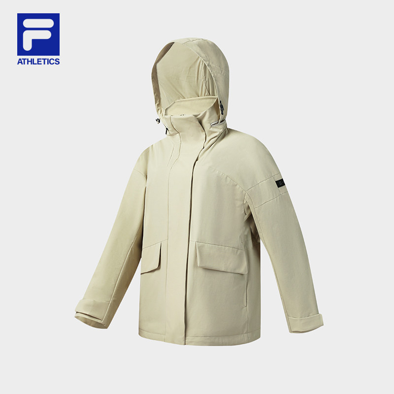 FILA 斐乐官方女士梭织外套2025冬新款户外运动宽松防水连帽外套,运动服/休闲服装,运动茄克/外套,淘宝优惠券,粉丝福利购,淘宝优惠卷