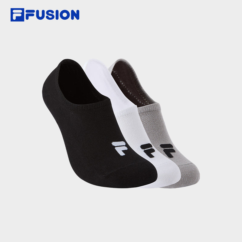 FILA FUSION斐乐潮牌情侣款船袜套装2026夏季新款简约运动袜3双装