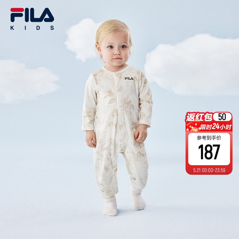 FILA KIDS斐乐爬爬服2026年夏季新款男女童婴幼童宝宝长
