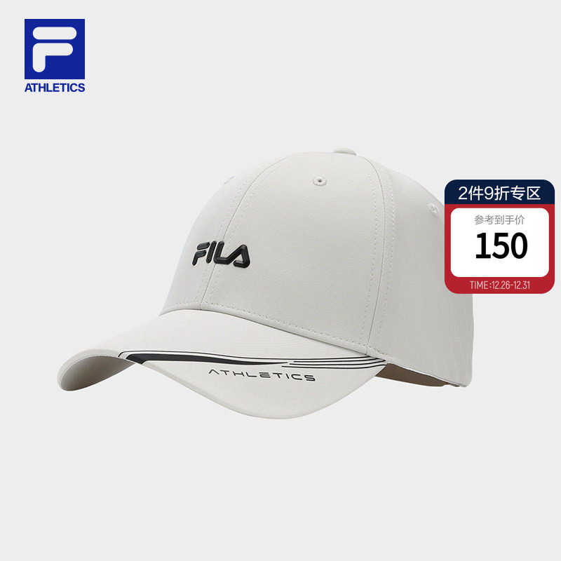 大满贯帽|FILA 斐乐官方情侣棒球帽防晒健身运动帽鸭舌遮阳帽