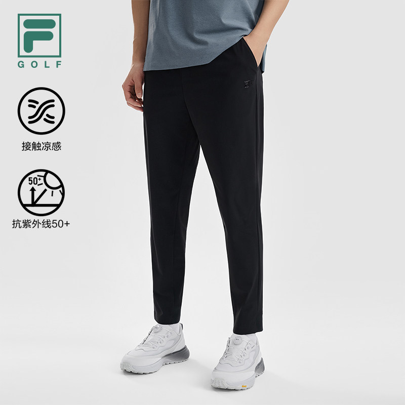 FILA 斐乐官方男士针织长裤2026夏季新款高尔夫运动防晒凉感