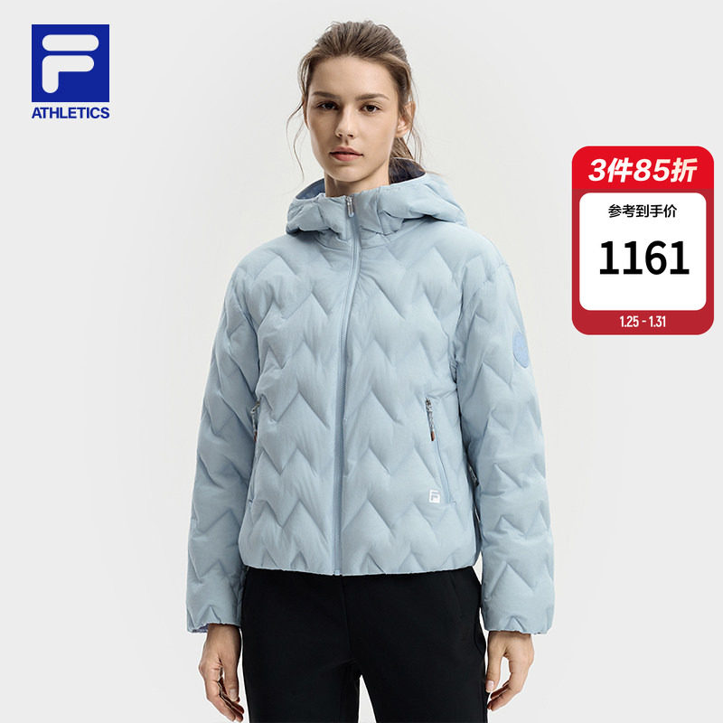 FILA 斐乐官方女士羽绒服2025冬季新款健身运动基础连帽保暖外套,运动服/休闲服装,运动羽绒服,淘宝优惠券,粉丝福利购,淘宝优惠卷