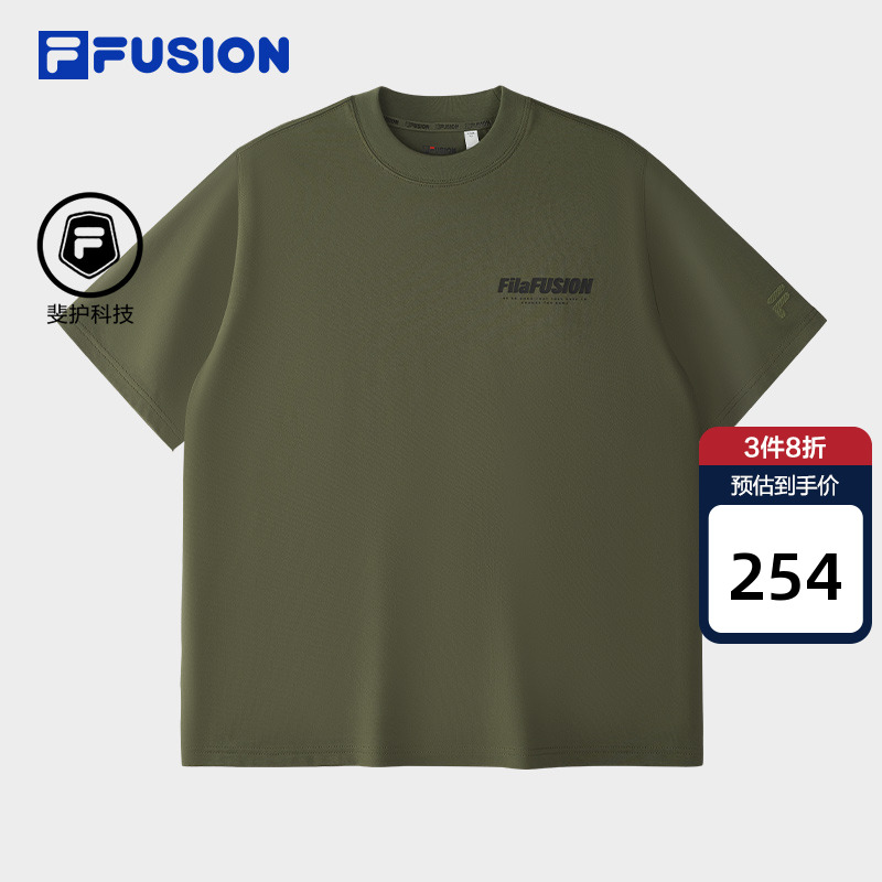 FILAFUSION斐乐男士针织短袖衫