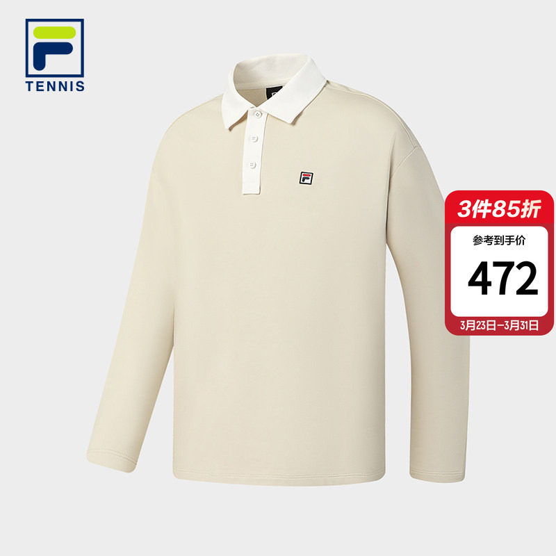 FILA 斐乐官方男子针织长袖POLO衫2026春季新款网球运动