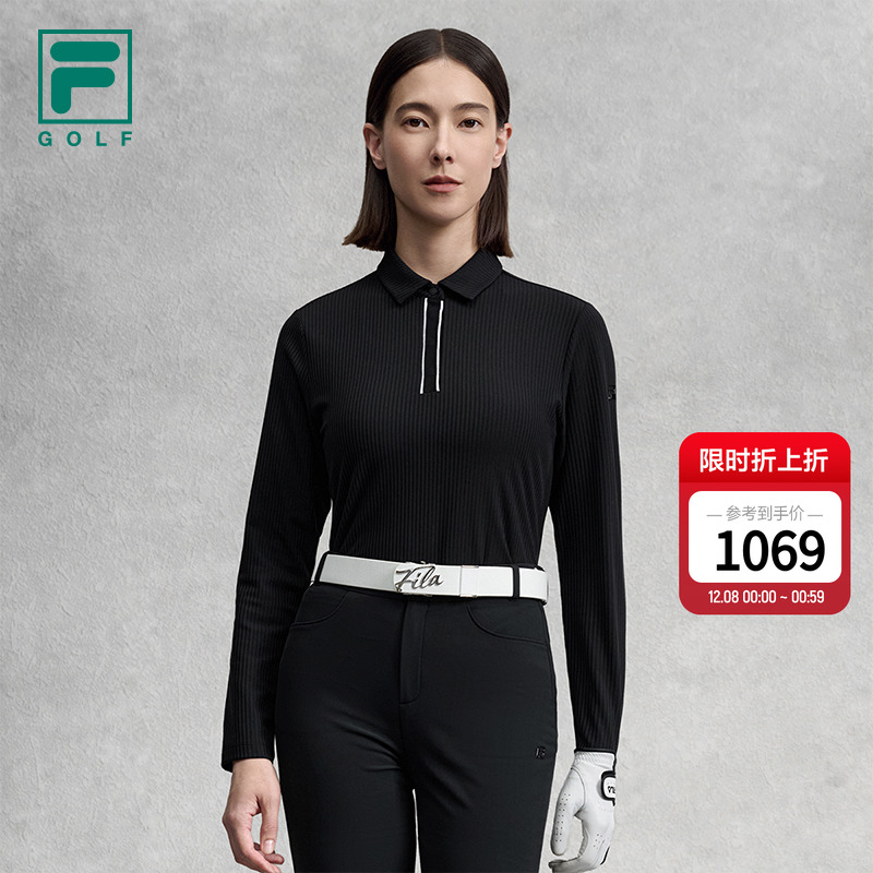FILA斐乐针织长袖POLO衫