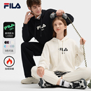 FILA 连帽情侣宽松休闲上衣 斐乐官方加绒卫衣男女同款 秋季
