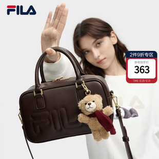 新款 斐乐女子挎包秋季 休闲单肩百搭斜挎包挂件小方包 FILA 小方包