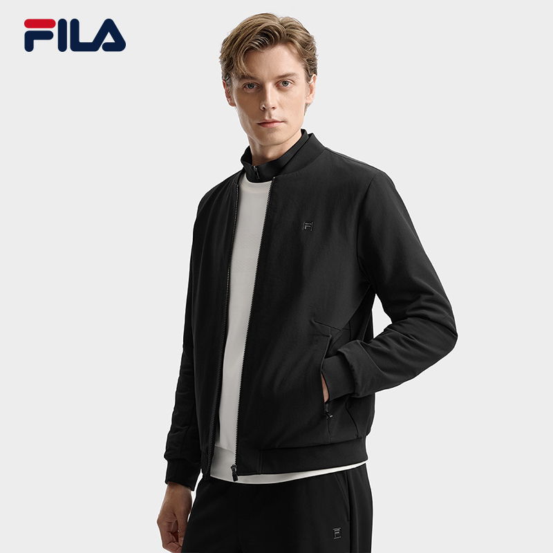 FILA 斐乐官方男士梭织外套2025冬新款商务通勤夹克基础休闲外套
