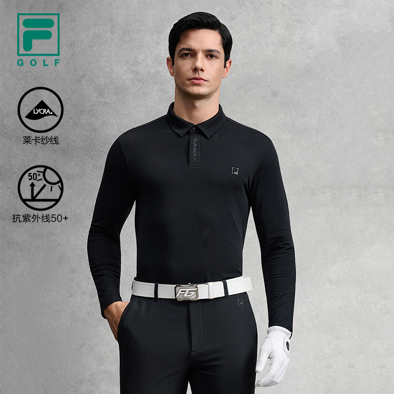 FILA斐乐针织长袖POLO衫