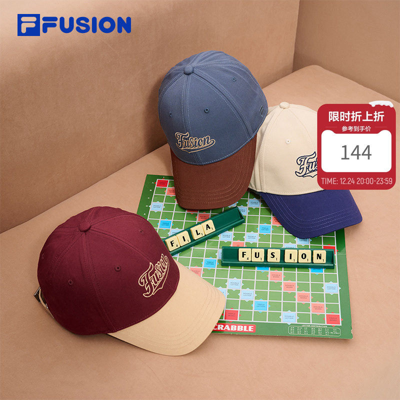 FILA FUSION斐乐官方帽子棒球帽2025新款遮阳运动帽女