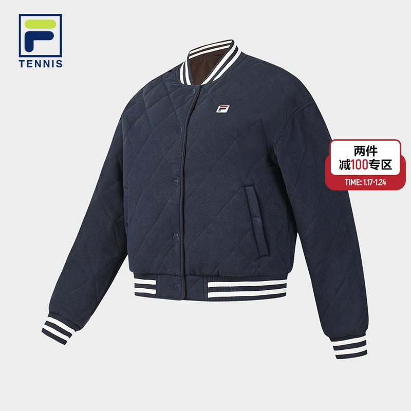 FILA 斐乐官方女士双面穿外套2025冬新款网球运动宽松上衣棒球服,运动服/休闲服装,运动茄克/外套,淘宝优惠券,粉丝福利购,淘宝优惠卷