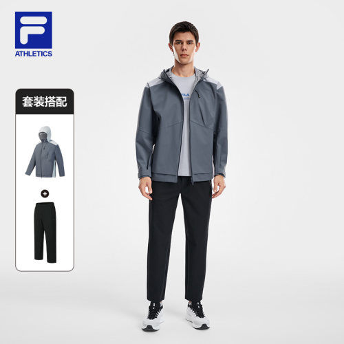 FILA斐乐官方运动套装男2026夏季新款休闲户外跑步健身训练服