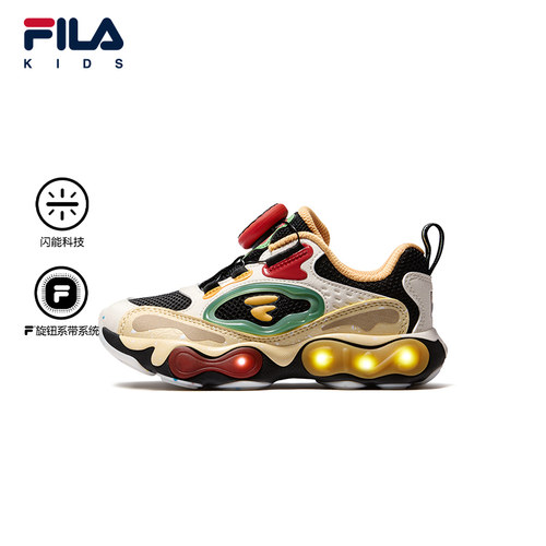 FILA KIDS斐乐童鞋儿童训练鞋26秋季新款男小童旋钮运动闪灯鞋