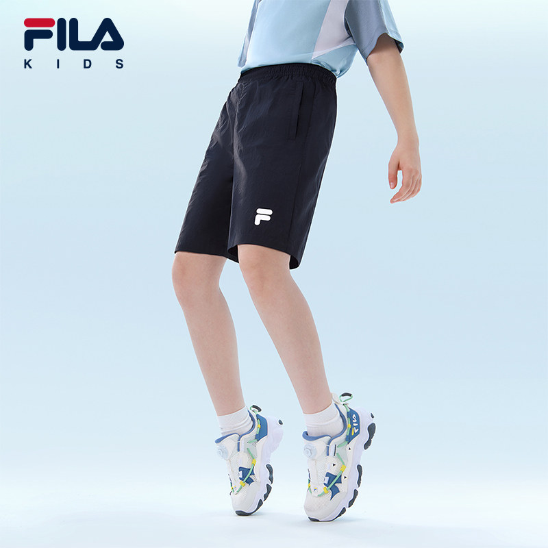 FILA KIDS斐乐童装儿童梭织五分裤夏季款男女童防晒透气运动