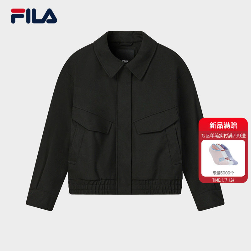 FILA MILANO斐乐官方女梭织外套26春新款时尚休闲宽松绵羊毛夹克,运动服/休闲服装,运动茄克/外套,淘宝优惠券,粉丝福利购,淘宝优惠卷