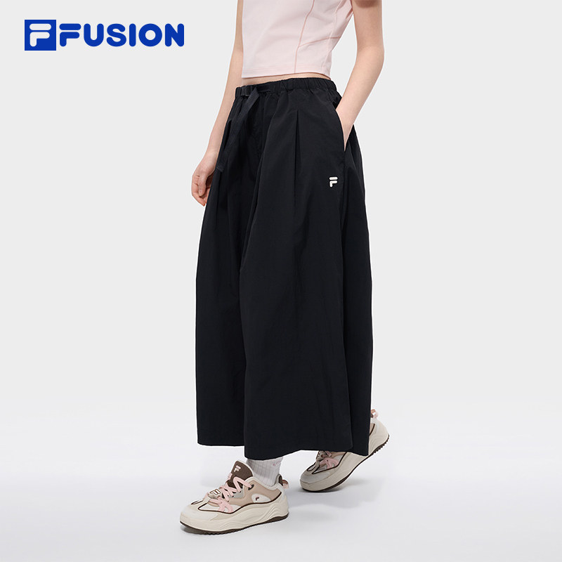 FILA FUSION斐乐潮牌女士梭织七分裤2026夏新款时尚休