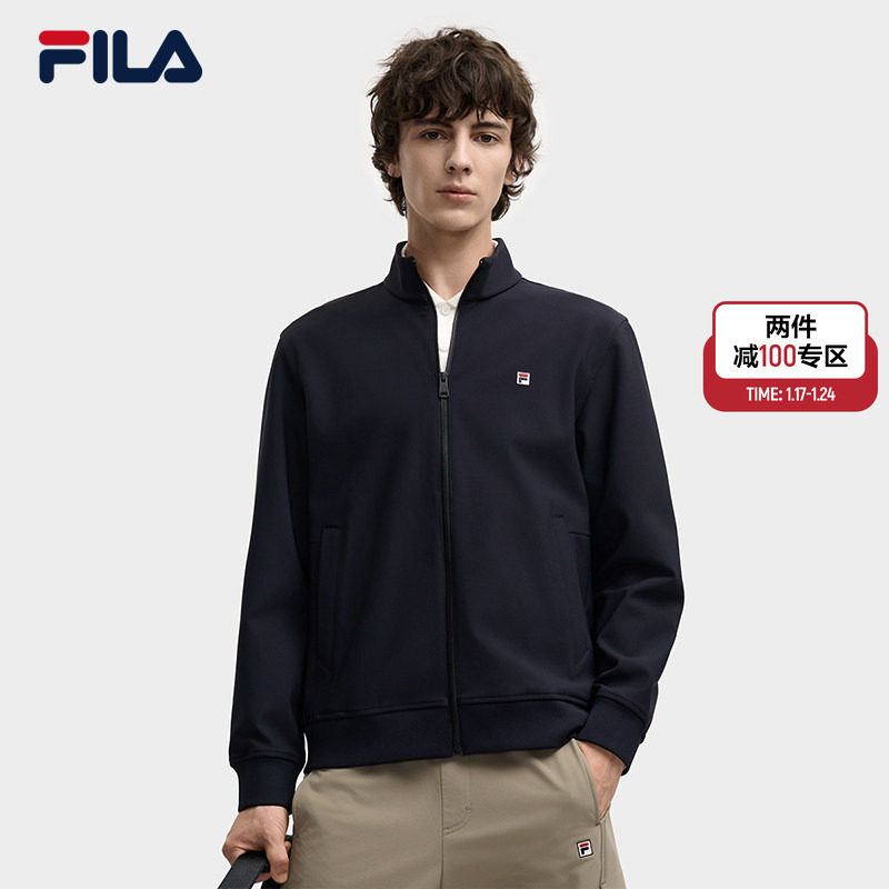 FILA 斐乐官方男士针织长袖外套2025冬新款时尚基础生活休闲上衣,运动服/休闲服装,运动茄克/外套,淘宝优惠券,粉丝福利购,淘宝优惠卷