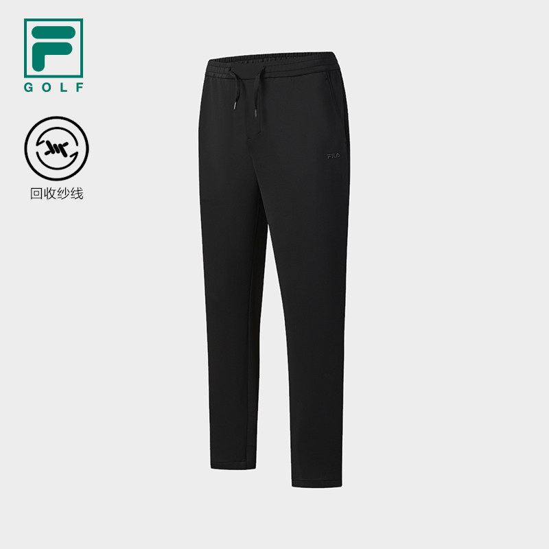 FILA斐乐高尔夫练习场系列裤子2025冬季轻暖空气层松紧腰宽松