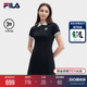 新款 FILA 纯棉速干撞色翻领裙子 时尚 斐乐女子针织连衣裙2024夏季