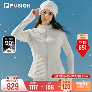 斐乐鹅绒服丨FILA潮牌轻薄羽绒服26冬季新款女子修身收腰保暖上衣