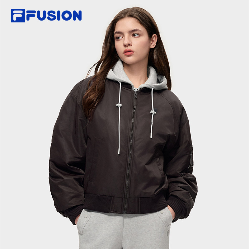 FILA FUSION斐乐潮牌棉服女2026春季新款时尚休闲假两