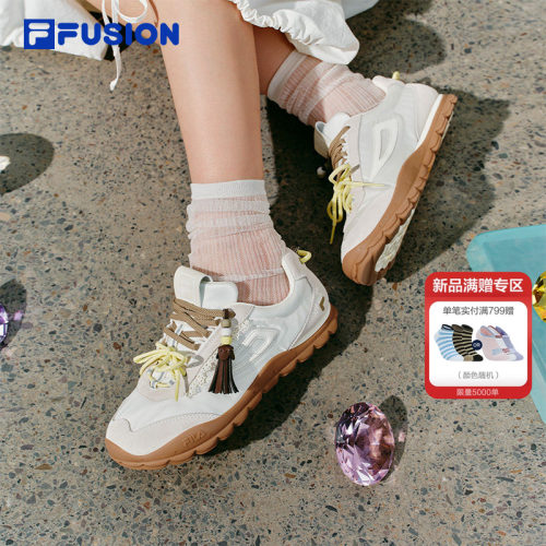 BOBOBLING丨田曦薇同款 FILA FUSION斐乐薄底板鞋夏季新款女鞋子