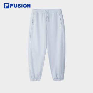 FUSION斐乐潮牌针织长裤 宽松收口休闲裤 女2025冬季 时尚 新款 FILA