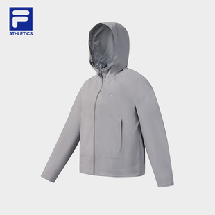 FILA 健身运动简约宽松连帽上衣 斐乐官方女士梭织外套2026夏新款